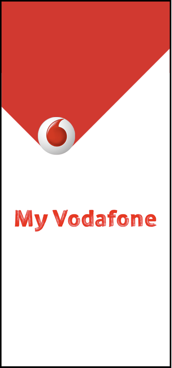 应用启动画面显示沃达丰运营商徽标和文字“My Vodafone”。
